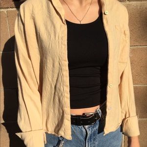 Calvin Klein Yellow Button Up